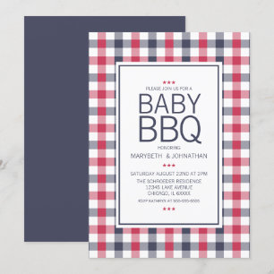 Inbjudan till introduktionsknappen Preppy Red, Whi