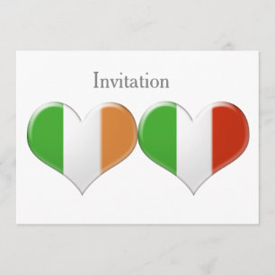 Inbjudan till Irish and Italy Heart Flaggor
