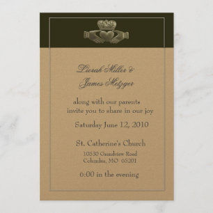 Inbjudan till Irish Claddagh Wedding