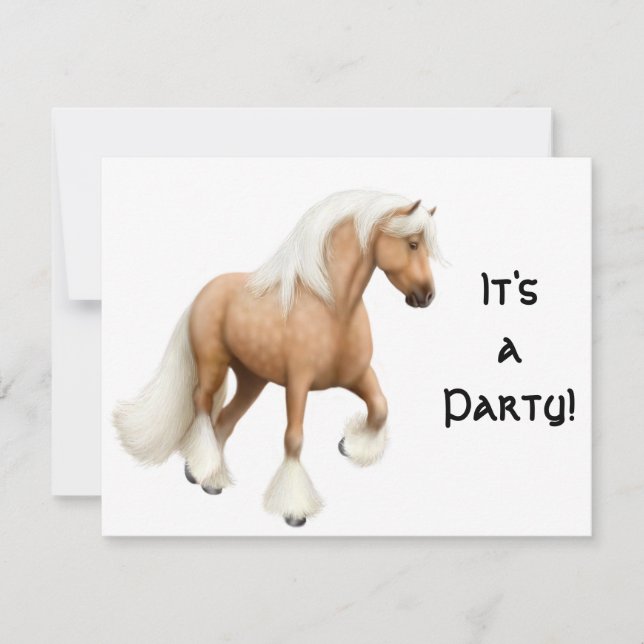Inbjudan till Irish Cob Party (Framsida)