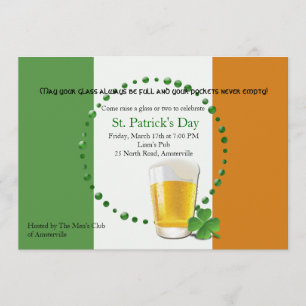 Inbjudan till Irish Flagga St. Patrick's Day