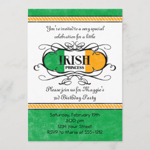 Inbjudan till Irish Princess Party