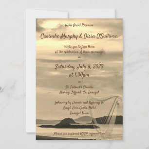 Inbjudan till Irish Scenia Wedding med Irish Harp