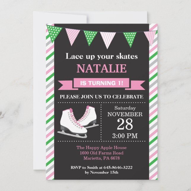 Inbjudan till isfjällande födelsedag 1:a födelseda (Framsida)