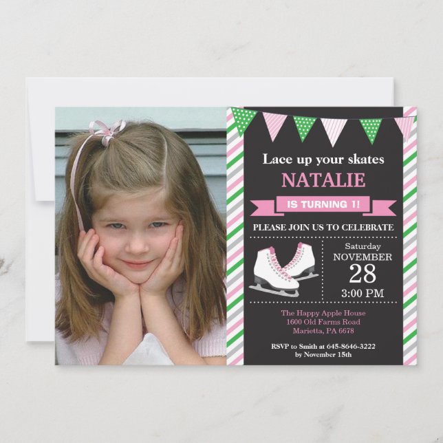 Inbjudan till isfjällande födelsedag 1:a födelseda (Framsida)