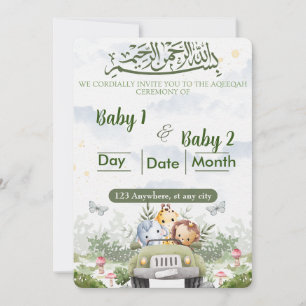 Inbjudan till Islamiska Aqiqah Firande