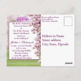 Inbjudan till islamiskt muslimskt bröllop i färgat