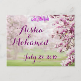 Inbjudan till islamiskt muslimskt bröllop i färgat