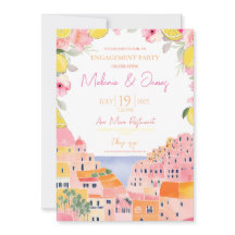 Inbjudan till italiensk tematisk Förlovningsfest