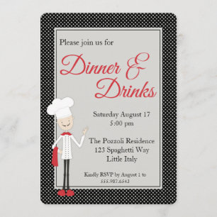 Inbjudan till italienska Chef Dinner and Drink Par