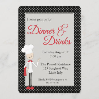 Inbjudan till italienska Chef Dinner and Drink Par