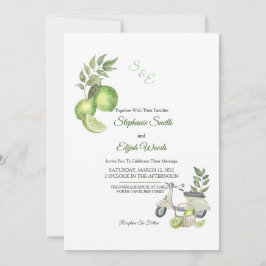 Inbjudan till italienska Lime Wedding