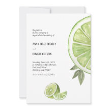 Inbjudan till italienska Limes-bröllop