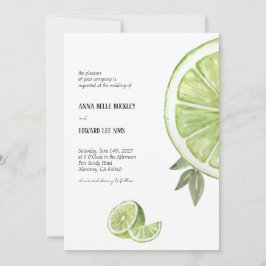 Inbjudan till italienska Limes-bröllop