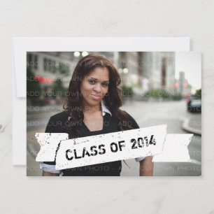 Inbjudan till Ivory Grunge Banner Grad Grad