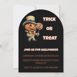 Inbjudan till jack o lantern Halloween fest