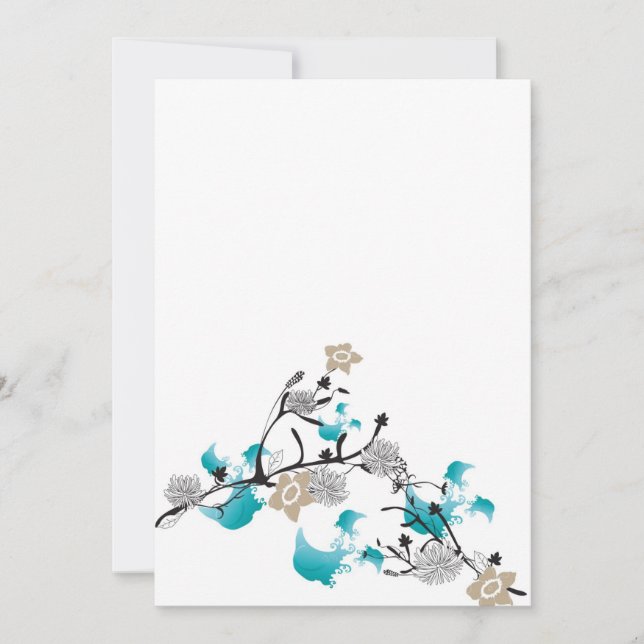 Inbjudan till japanska blommor (Framsida)