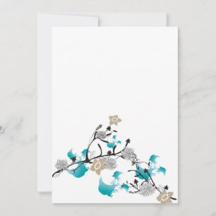 Inbjudan till japanska blommor