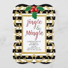 Inbjudan till Jingle & Mingle jul Party Glitter