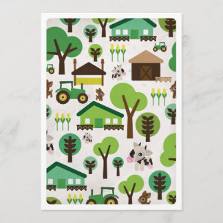 Inbjudan till jordbruks- och djurtraktor barns föd