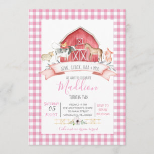 inbjudan till jordbruksfödelsedag, flickgården par