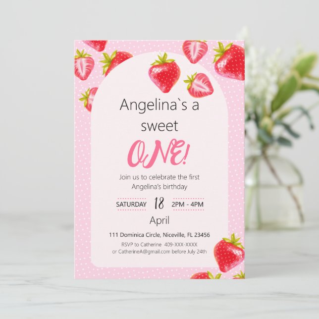 Inbjudan till jordgubbe (Stående Fram)