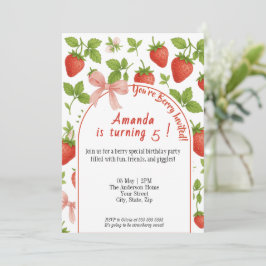 Inbjudan till jordgubbssötare Barns födelsedag | R