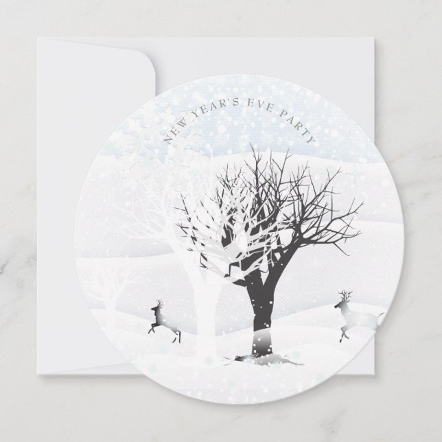 Inbjudan till jul och nyår Fairy Tale Fantasy (Framsida)