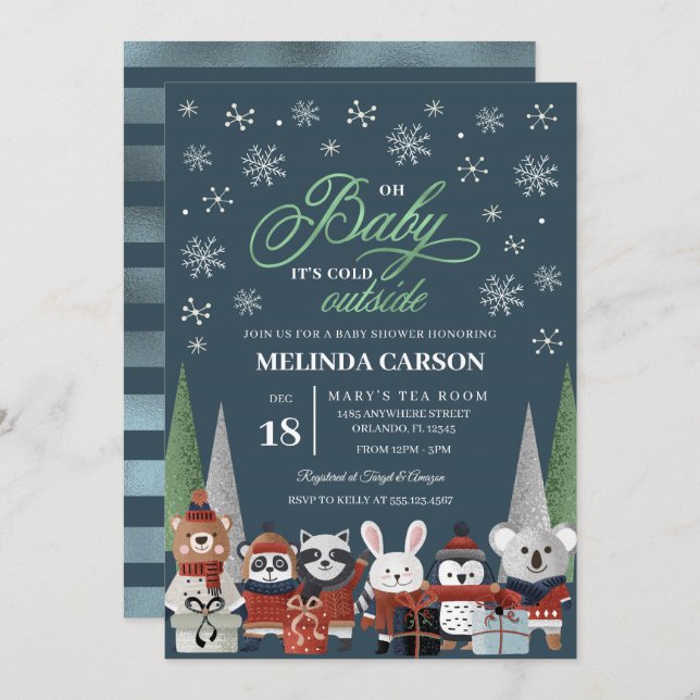 Inbjudan till jul- och skogsskidåkare (Fram/baksida)