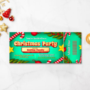 Inbjudan till jul Party Biljett