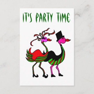 Inbjudan till julafton Party Flamingo