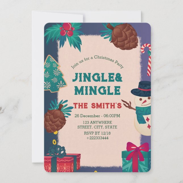 Inbjudan till julfest (Framsida)