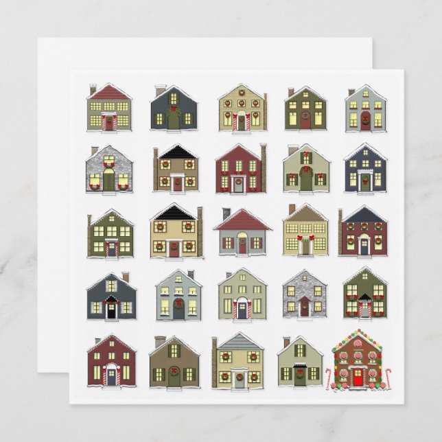 Inbjudan till julfest (Fram/baksida)