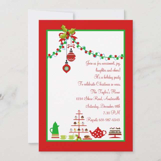 Inbjudan till julfest (Framsida)