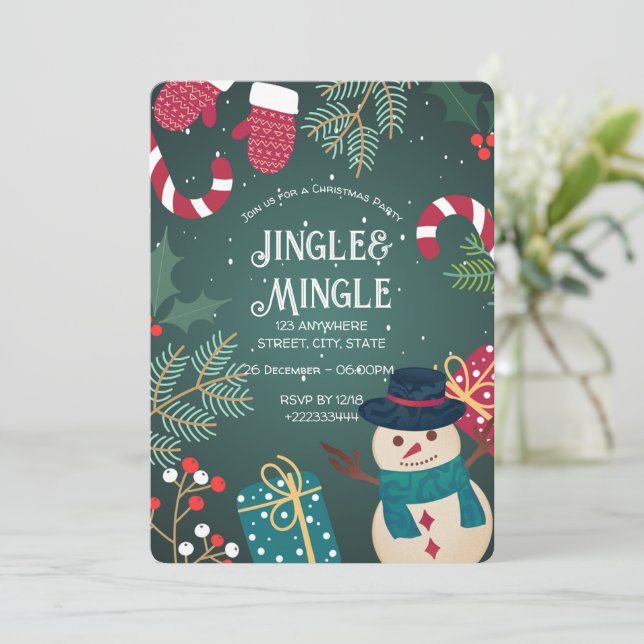 Inbjudan till julfest (Stående Fram)