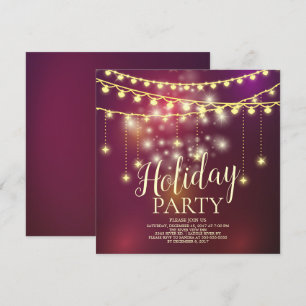 Inbjudan till Julfest av Elegant Light Garland