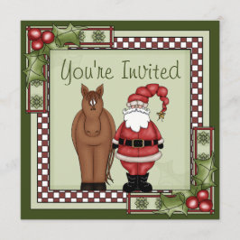 Inbjudan till Julfest av hästar och tomter