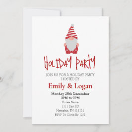 Inbjudan till Julfest av jultomten i Gnome