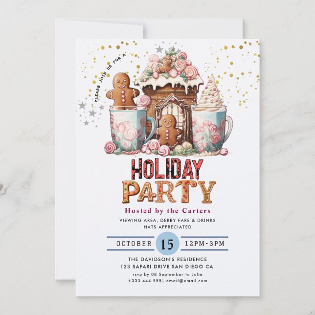 Inbjudan till Julfest av kakor och kakao (Framsida)