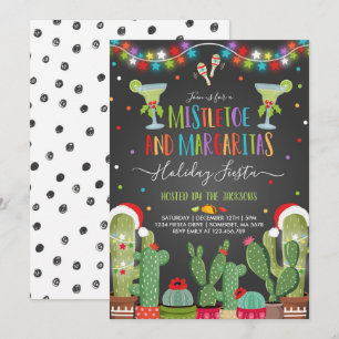 Inbjudan till Julfest av Mistletoe och Margaritas