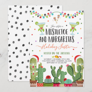 Inbjudan till Julfest av Mistletoe och Margaritas