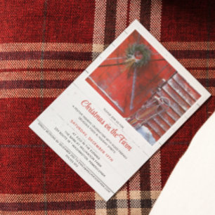 Inbjudan till Julfest av Rustic Red-julafton