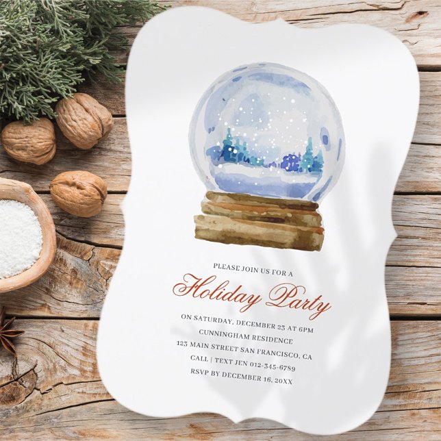 Inbjudan till Julfest av vattenfärgssnäckor (Skapare uppladdad)