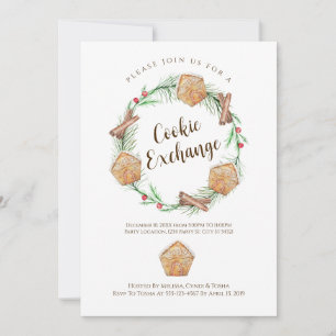 Inbjudan till Julfest för cookie Exchange