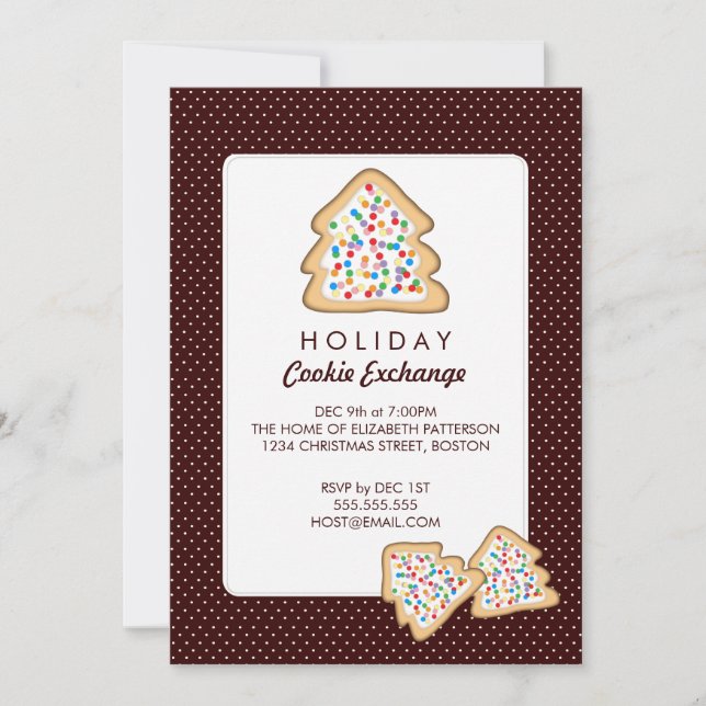 Inbjudan till Julfest för jul-cookie Exchange (Framsida)