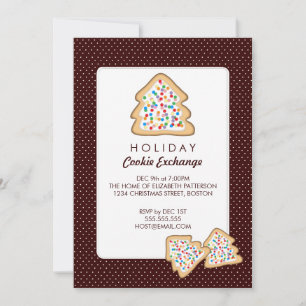Inbjudan till Julfest för jul-cookie Exchange
