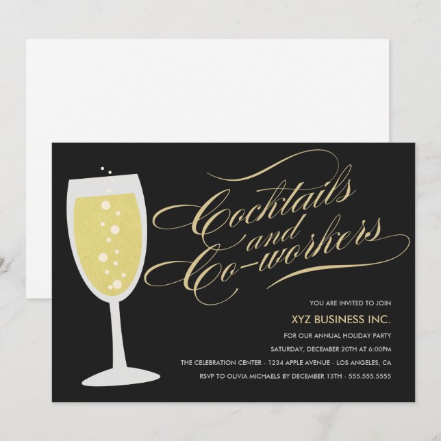 Inbjudan till Julfest för kundservice och medarbet (Fram/baksida)