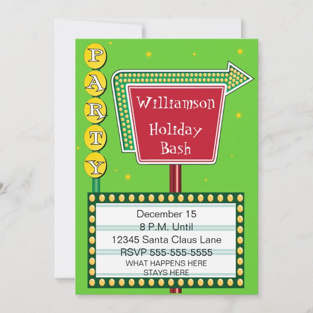 Inbjudan till Julfest för retro-signering (Framsida)