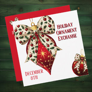 Inbjudan till Julfest för utväxling av ornament