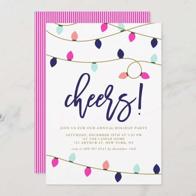 Inbjudan till Julfest i Ljus, färgfull jul (Fram/baksida)